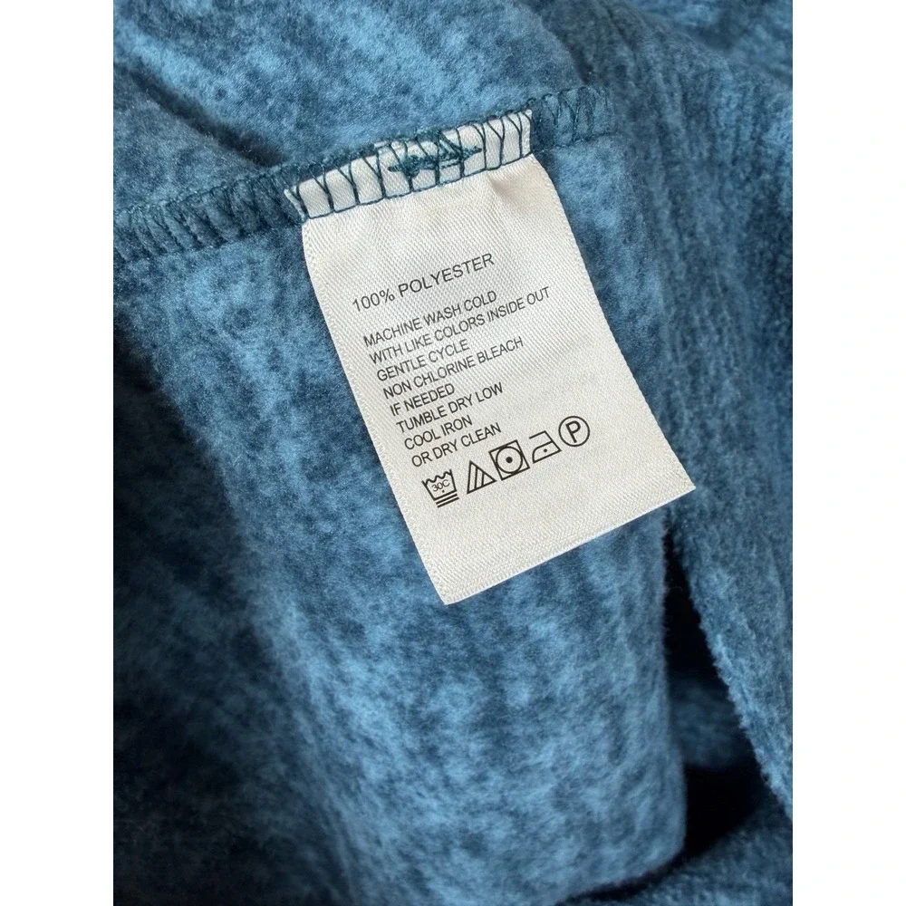Tommy Bahama Half Zip Pullover Mens S Blue Heather Fleece Sweater Jacket Golf
